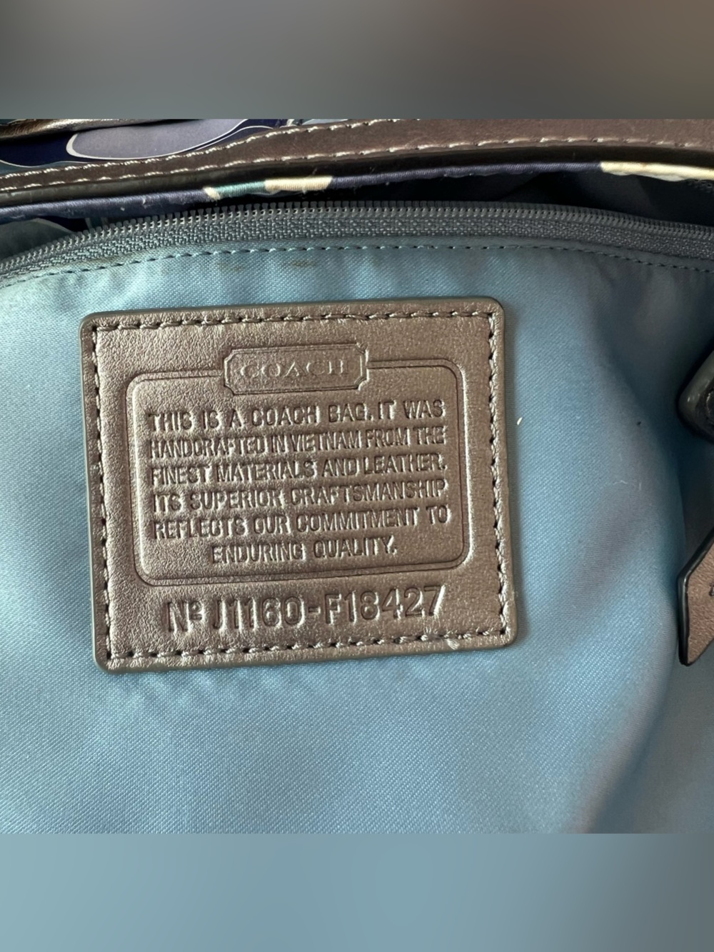 Coach Signature Gallery Scarf Print Sateen Tote - Picture 4 of 6